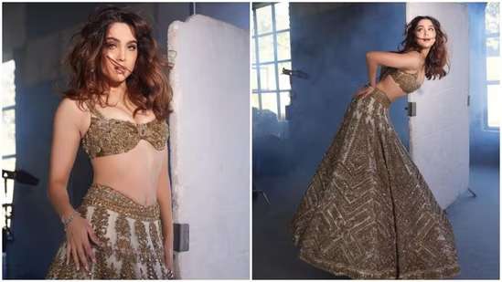 Sharvari Wagh is the hottest bride in town in golden lehenga