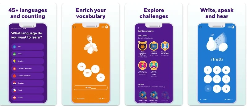 Drops: Language Learning Games for Engaging Education